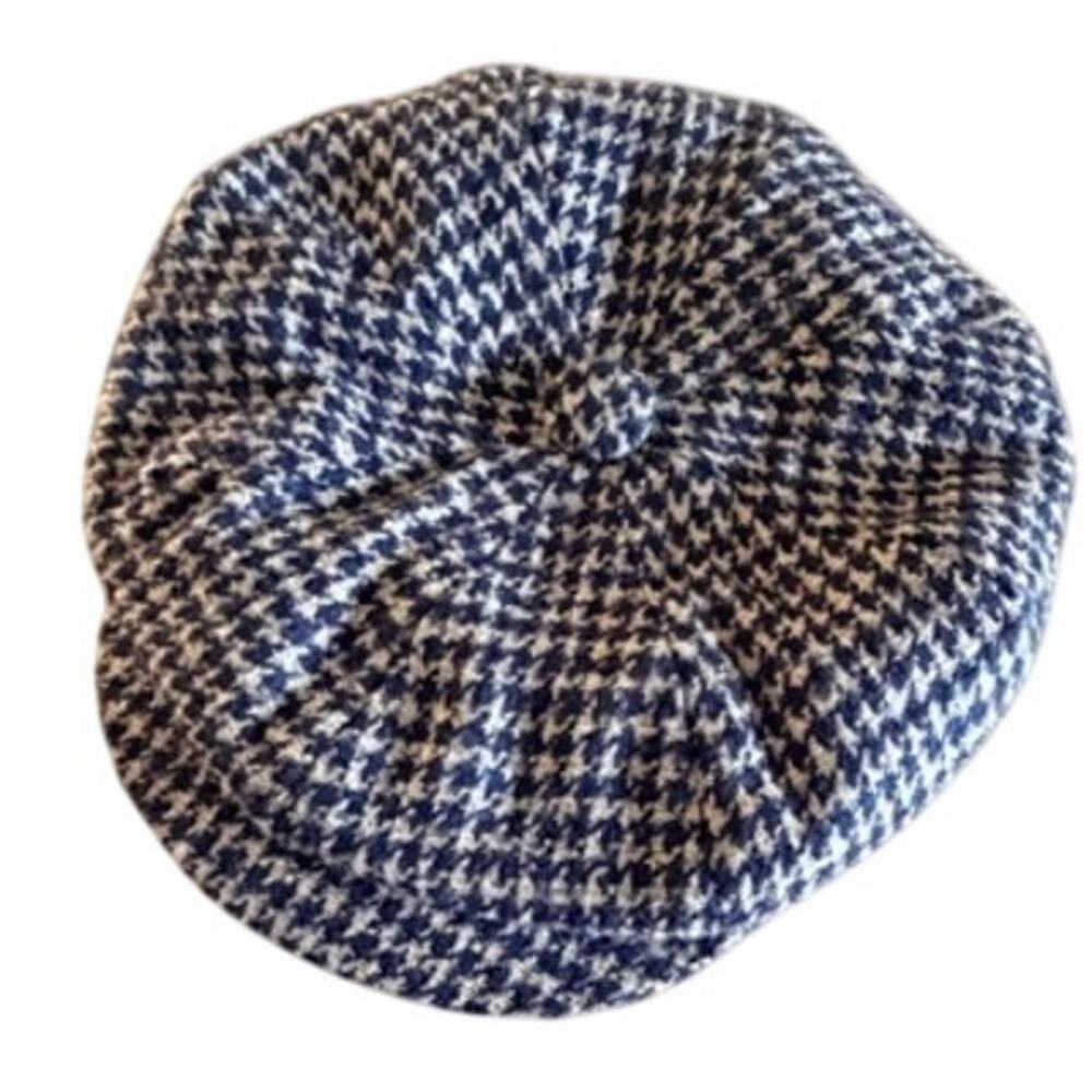 The English Hatter 1935 Houndstooth Newsboy Cap Wool Silk Blend Size 58 (7¼) - Picture 2 of 7